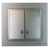 Миниатюра фото выключатель двухклавишный mono electric despina ip20 10a 250v антрацит 102-242423-111 | 220svet.ru