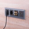 Миниатюра фото розетка с заземлением шторками и usbх2 werkel черные матовый w1171508 | 220svet.ru