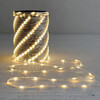 Миниатюра фото гирлянда роса 20м тепло-белая 24в, 400 led, провод прозрачный пвх, ip65 ltc rosa400-10-1ww | 220svet.ru