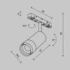 Миниатюра фото трековый магнитный светодиодный светильник maytoni focus zoom tr211-1-12w4k-z-b | 220svet.ru