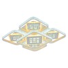 Миниатюра фото потолочная светодиодная люстра profit light 8051/4+1 wht b | 220svet.ru