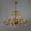 Миниатюра фото подвесная люстра ambiente alicante 8888/6+6 ab leaf crystal | 220svet.ru