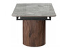 Миниатюра фото керамический стол раскладной woodville lagos 160(240)x90 серый / орех 15860 | 220svet.ru