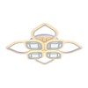 Миниатюра фото потолочная светодиодная люстра profit light 8439/4+4a wht | 220svet.ru