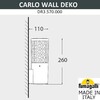Миниатюра фото светильник уличный настенный fumagalli carlo deco wall dr3.570.000.lxu1l | 220svet.ru