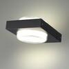 Миниатюра фото уличный настенный светодиодный светильник odeon light nature 6654/6wl черный | 220svet.ru