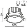 Миниатюра фото встраиваемый точечный светодиодный светильник maytoni round dl058-12w3k-b | 220svet.ru