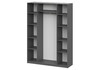 Миниатюра фото шкаф комплектация 3 woodville даиго с антресолью графит серый текстурный 676152 | 220svet.ru