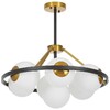 Миниатюра фото подвесная люстра lumina deco donzano ldp 8034-7 bk+wt | 220svet.ru