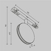 Миниатюра фото трековый магнитый светодиодный светильинк maytoni outline tr090-2-6w3k-b | 220svet.ru