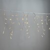 Миниатюра фото гирлянда бахрома 3,1 x 0,5 м тепло-белая 220в, 120 led, провод белый каучук 2,3мм, ip65 ltc eco120-8-2ww | 220svet.ru