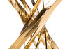 Миниатюра фото стол стеклянный woodville twist gold / black 11642 | 220svet.ru