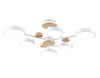 Миниатюра фото потолочная светодиодная люстра на штанге ambrella light linetech fl fl4861/6 wh/wd | 220svet.ru