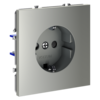 Миниатюра фото розетка встраиваемая с заземлением и защитными шторками, 16а voltum s70 vls040205 (сталь) | 220svet.ru