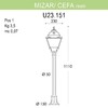 Миниатюра фото садовый светильник-столбик fumagalli mizar.r/cefa u23.151.000.wxf1r | 220svet.ru