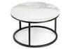 Миниатюра фото журнальный стол woodville плумерия белый мрамор / черный 500007 | 220svet.ru