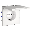 Миниатюра фото розетка встраиваемая с заземлением, защитными шторками и крышкой 16а voltum s70 vls040302 (белый матовый) | 220svet.ru