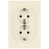 Миниатюра фото розетка эра arktik 16-2105-02 двойная с заземлением 2x2p+e schuko со шторками 16а-250в слоновая кость б0070455 | 220svet.ru