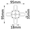 Миниатюра фото соединитель x-образный однофазный crystal lux clt 0.211 04 wh | 220svet.ru