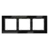 Миниатюра фото рамка стеклянная на 3 поста voltum s70 vls110308 (черный,стекло) | 220svet.ru