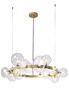 Миниатюра фото подвесная люстра crystal lux agata sp15 v2 gold/transparente | 220svet.ru