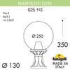 Миниатюра фото ландшафтный фонарь fumagalli microlot/g250. g25.110.000.bze27 | 220svet.ru
