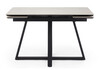 Миниатюра фото керамический стол раскладной 120(180)х80 woodville памелла carmen light grey / черный 622884 | 220svet.ru