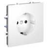 Миниатюра фото розетка встраиваемая с заземлением и защитными шторками, 16а voltum s70 vls040202 (белый матовый) | 220svet.ru