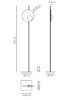 Миниатюра фото торшер kwic black axo light | 220svet.ru