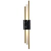 Миниатюра фото настенный светодиодный светильник crystal lux carta ap6w led black/brass | 220svet.ru