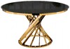 Миниатюра фото стол стеклянный twist gold / black | 220svet.ru