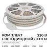 Миниатюра фото комплект светодиодной влагозащищенной ленты ogm 6w/m 120led/m 2835smd белый 15m sl-69 | 220svet.ru