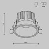 Миниатюра фото встраиваемый светодиодный светильник maytoni round dl058-7w2.7k-w | 220svet.ru