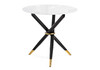 Миниатюра фото стол стеклянный woodville rock 100х75 white / black 15536 | 220svet.ru