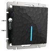 Миниатюра фото выключатель одноклавишный с подсветкой werkel hammer черные w1210108 | 220svet.ru