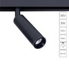 Миниатюра фото магнитный трековый светильник arte lamp linea a4640pl-1bk | 220svet.ru