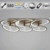 Миниатюра фото потолочная светодиодная люстра с пультом ду reluce 09253-0.3-6s champaign silver | 220svet.ru