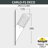 Миниатюра фото светильник уличный настенный fumagalli carlo deco-fs dr3.571.000.wxu1l | 220svet.ru