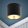 Миниатюра фото накладной светильник эра ol8 gx53 bk/gd б0048539 | 220svet.ru