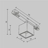 Миниатюра фото трековый магнитынй светодиодный светильник maytoni alfa s tr133-4-7w-ds-bs | 220svet.ru