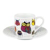 Миниатюра фото кофейная пара эспрессо "разноцветные животные - совы" koenitz | 220svet.ru