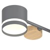 Миниатюра фото потолочная люстра reluce 68730-0.3-06 gx53 grey+wood | 220svet.ru