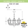 Миниатюра фото подвесной уличный светильник fumagalli sichem/anna 3l e22.120.s30.bxe27 | 220svet.ru