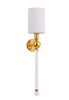 Миниатюра фото бра crystal lux ap1 gold/white | 220svet.ru