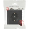 Миниатюра фото розетка эра arktik 16-2102-05 с заземлением 2p+e schuko со шторками 16а-250в антрацит б0070428 | 220svet.ru