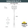 Миниатюра фото парковый фонарь fumagalli nebo ofir/rut 3l e26.202.r30.bxe27 | 220svet.ru