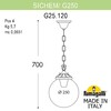 Миниатюра фото подвесной уличный светильник fumagalli sichem/g250. g25.120.000.bxe27 | 220svet.ru