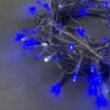 Миниатюра фото гирлянда нить 10м синяя с мерцанием белого диода 220в, 100 led, провод прозрачный пвх, ip54 ltc pst100blw-10-2b | 220svet.ru