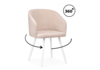 Миниатюра фото стул на металлокаркасе поворотный woodville монер 360 латте (glory 10) / белый 632656 | 220svet.ru