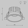 Миниатюра фото встраиваемый точечный светодиодный светильник maytoni round dl058-12w3k-b | 220svet.ru